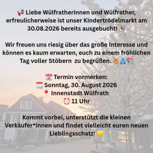Kindertrödelmarkt 30.08.2026